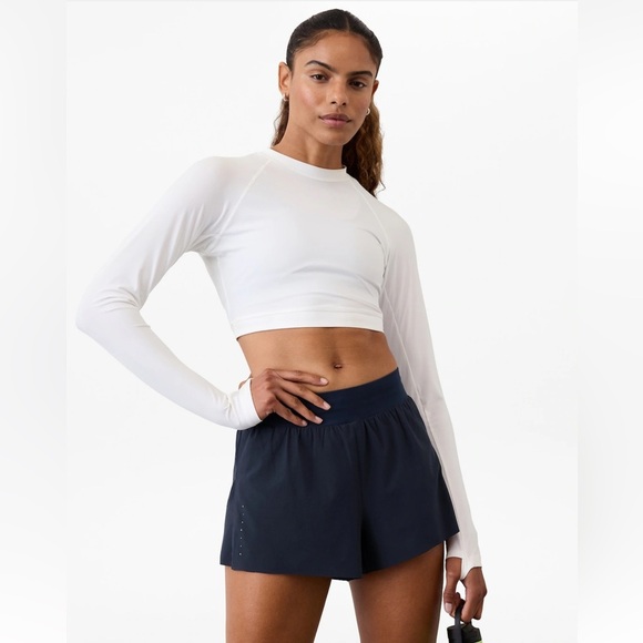 Women's Navy Blue Athletic Shorts - Picture 1 of 12